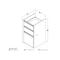 Bestar Connexion 16W Add-On Pedestal with 3 Drawers, Antigua & Black 93621-000052 - alternate 4
